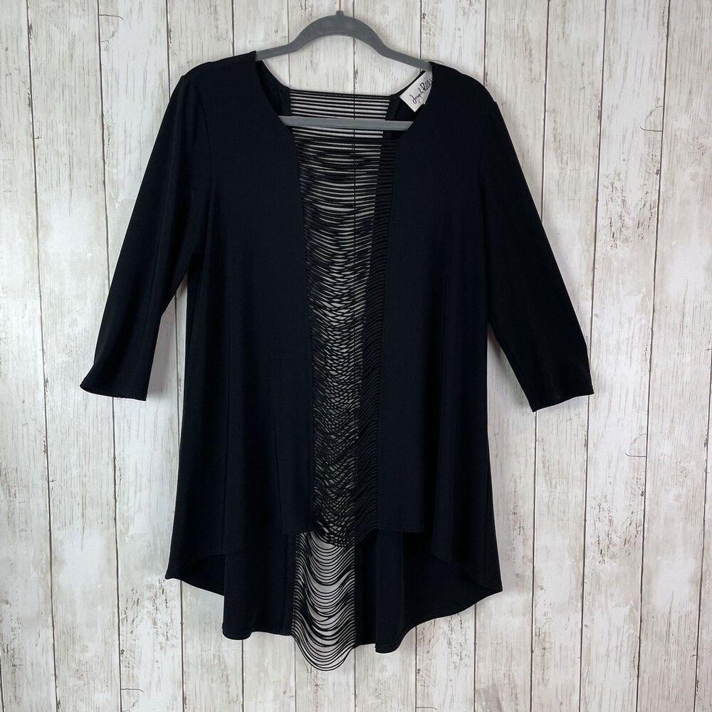 Joseph Ribkoff Black Tunic with Sheer Detail